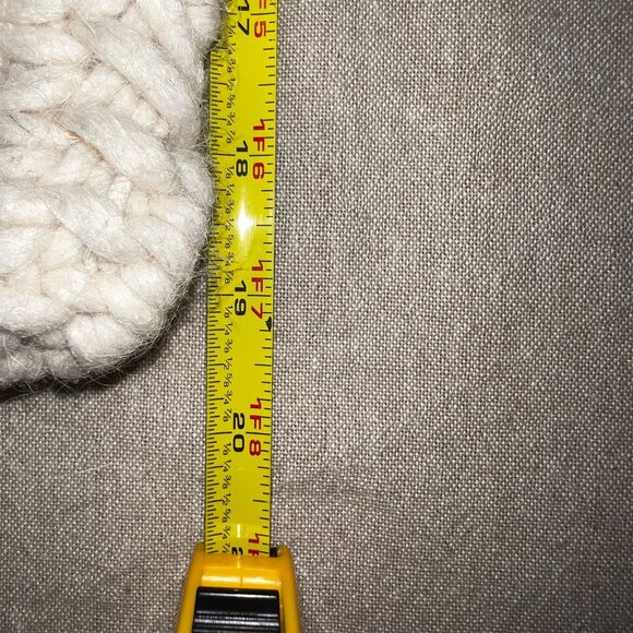 Handwoven Macrame Boho Throw Pillow Cover Cream Wool/Cotton Back 20" Square Zip - Picture 5 of 11